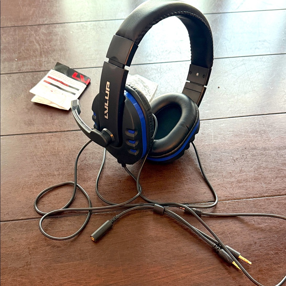 Blue and Black Gaming Headset